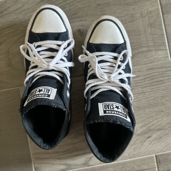 Converse Black and White Mid-Top Sneakers Size 6 - Picture 5 of 7